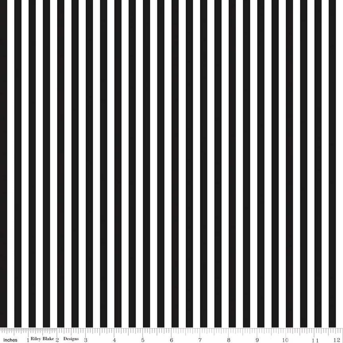 Black and White Stripe Fabric - 2 sizes