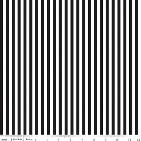 Black and White Stripe Fabric - 2 sizes