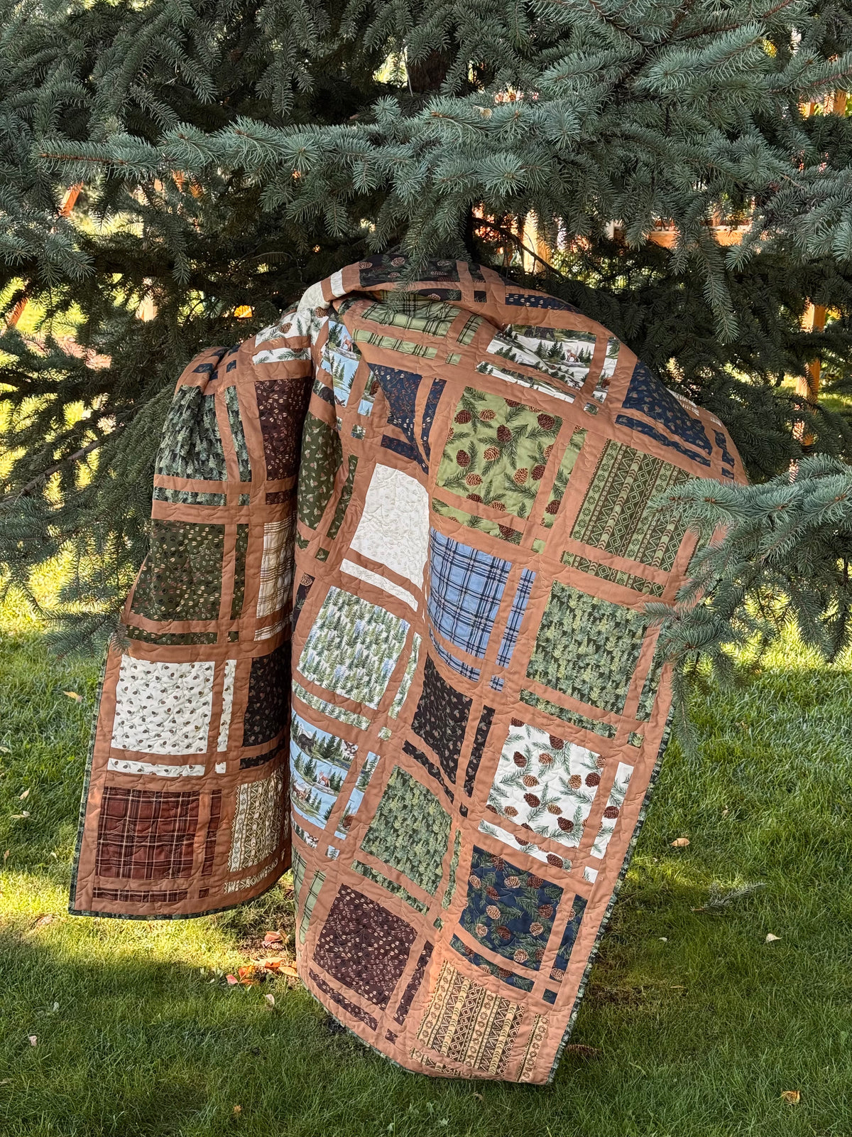 Northwoods Lodge Plaidy Cakes Standard Quilt Kit
