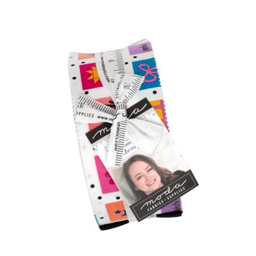 Makers Delight Jelly Roll by Chrissy Lux for Moda Fabrics, 40 precut 2.5 inch fabric strips rolled and tied