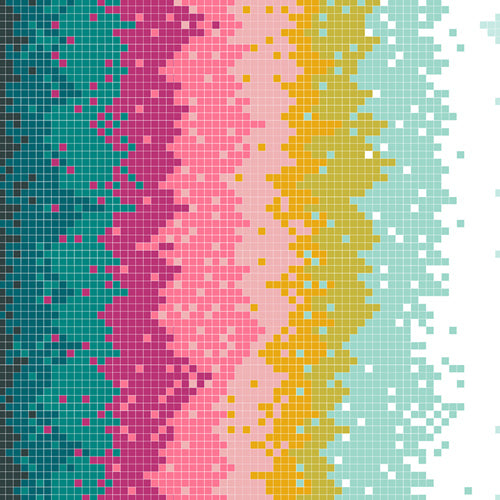 Rainbow Pixel Print Lightwave Ignite Art Gallery Fabrics