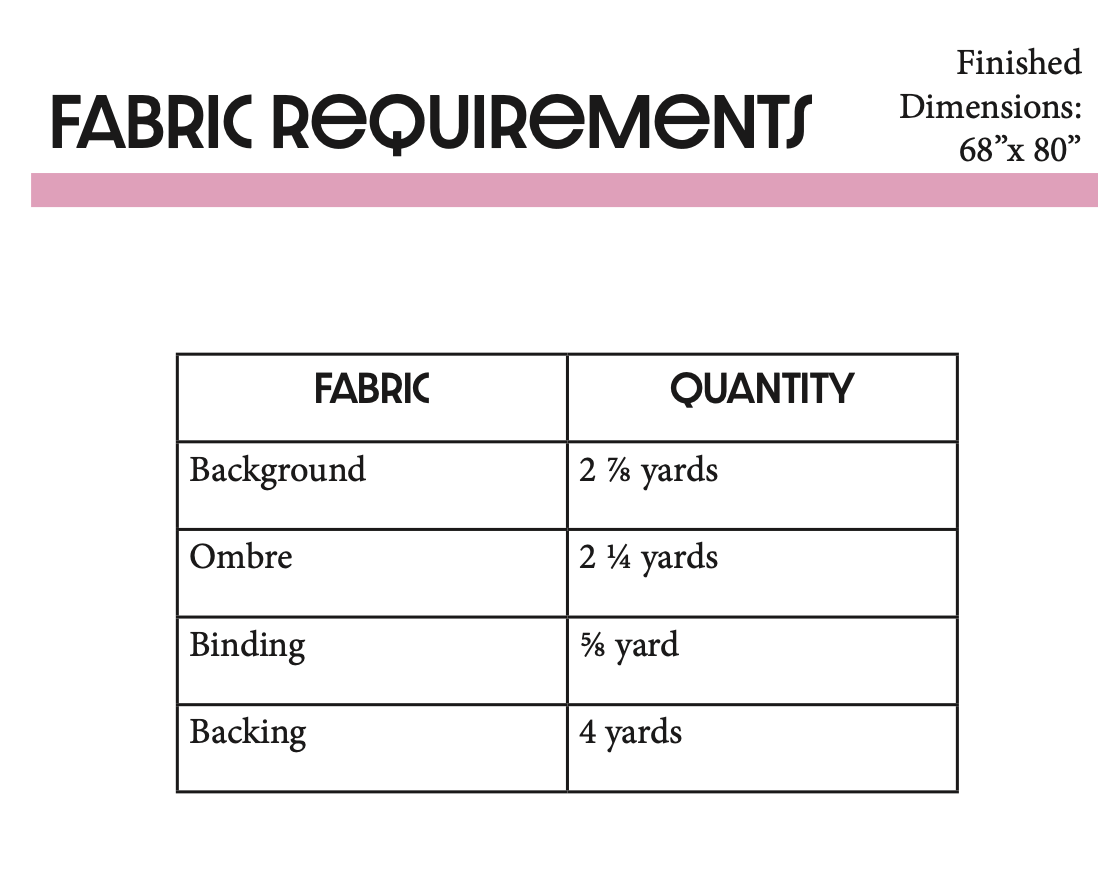 Couette Star Path pour tissus à grands imprimés ou ombrés