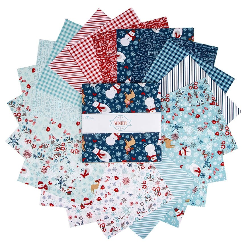 A Perfect Winter 10 inch layer cake detail Lori Whitlock Riley Blake Designs winter cozy