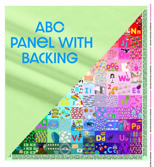 ABC Hidden Pictures Minky Quilt Panel