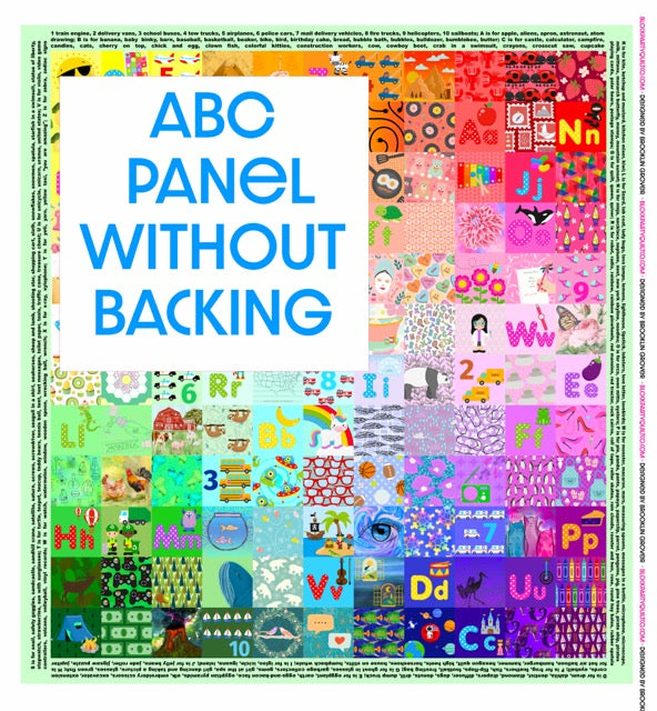 ABC Hidden Pictures Minky Quilt Panel