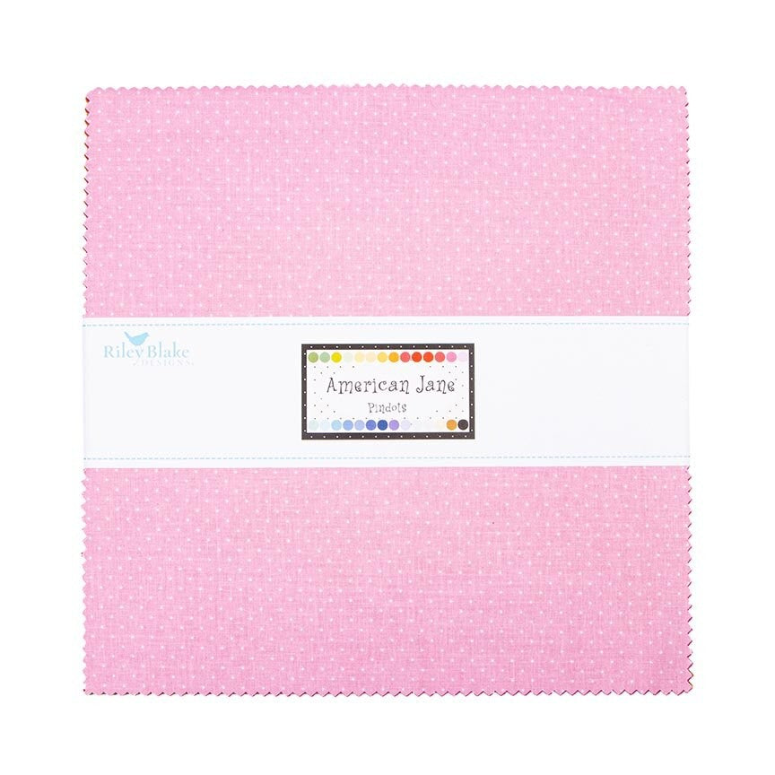 American Jane Pindots 10 inch Square Layer Cake precut quilt fabric by Sandy Klop for Riley Blake Designs