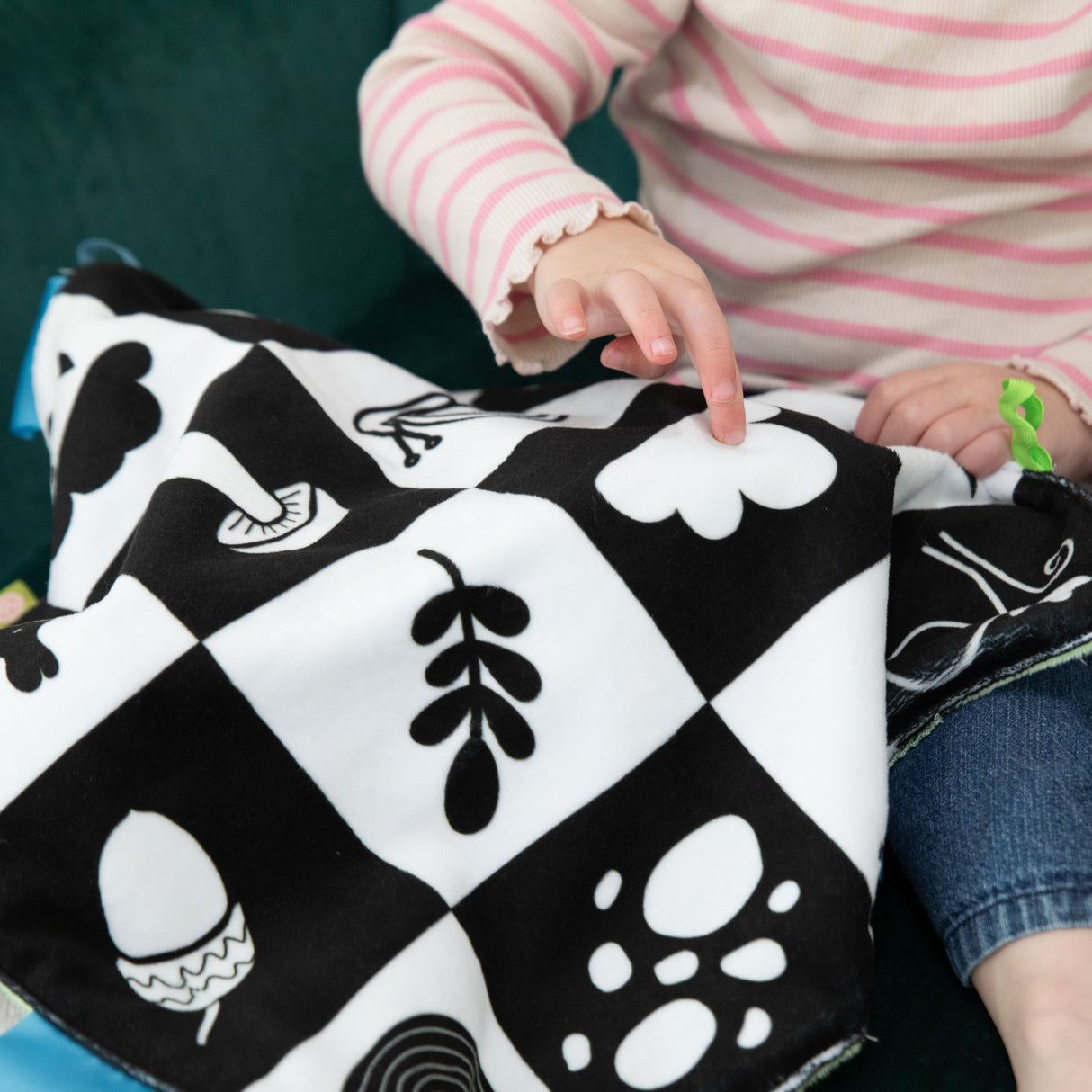 Black and White Mini Minky Panel