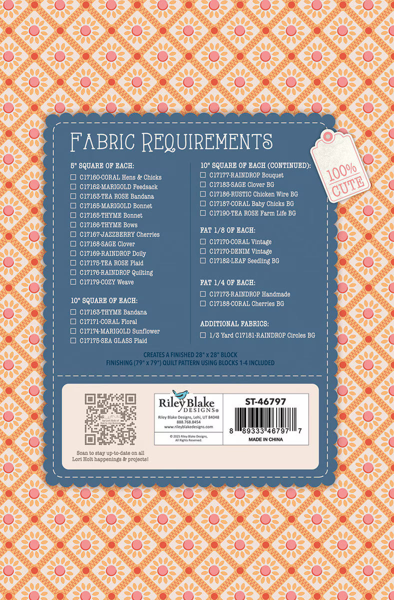 Mini Quilt Pattern - Quilt Seeds Summer Barn by Lori Holt