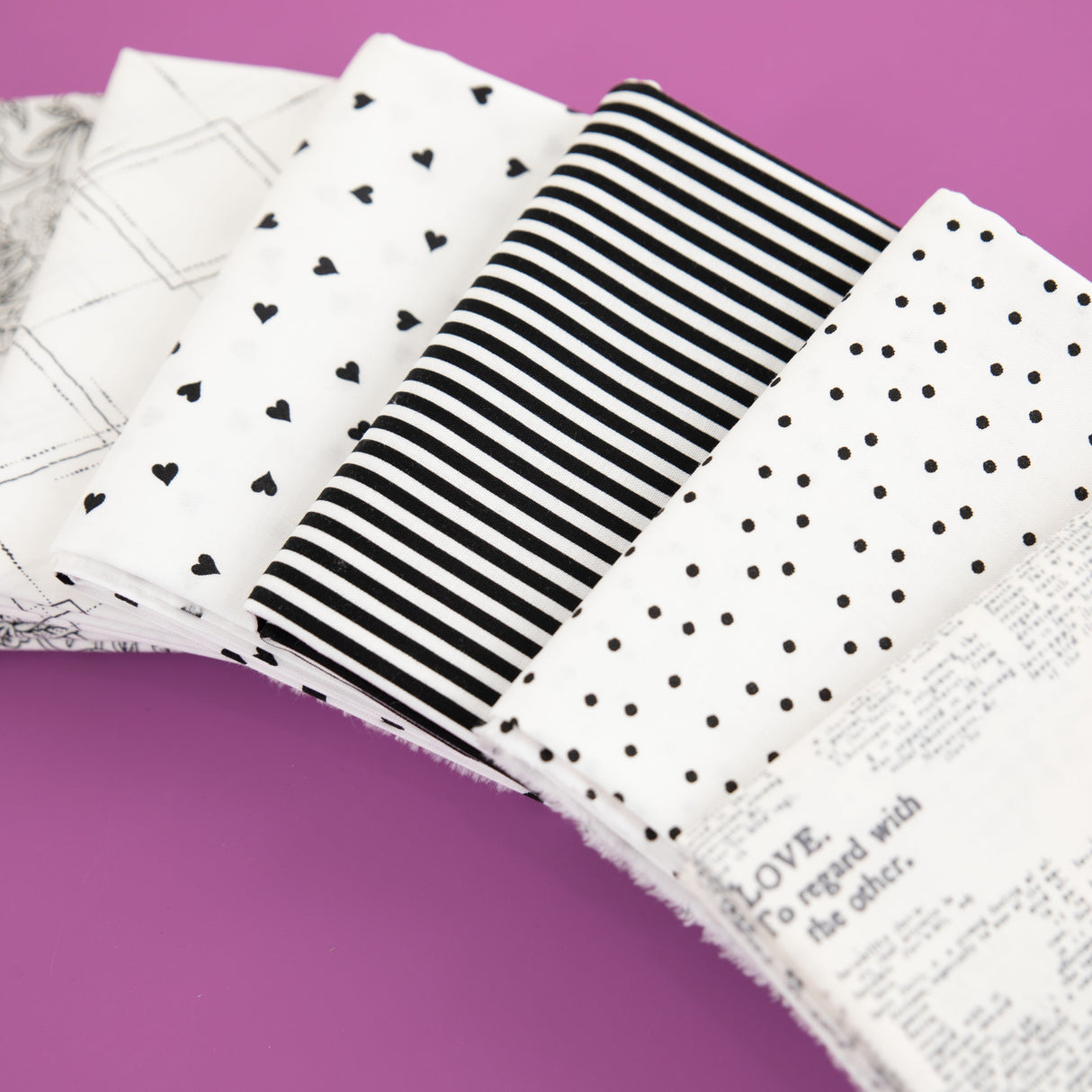 Black on White Curated Fabric Bundle