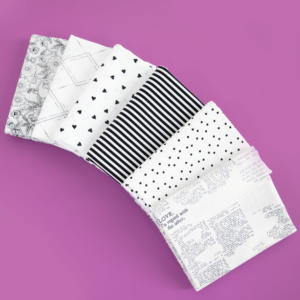 Black on White Curated Fabric Bundle