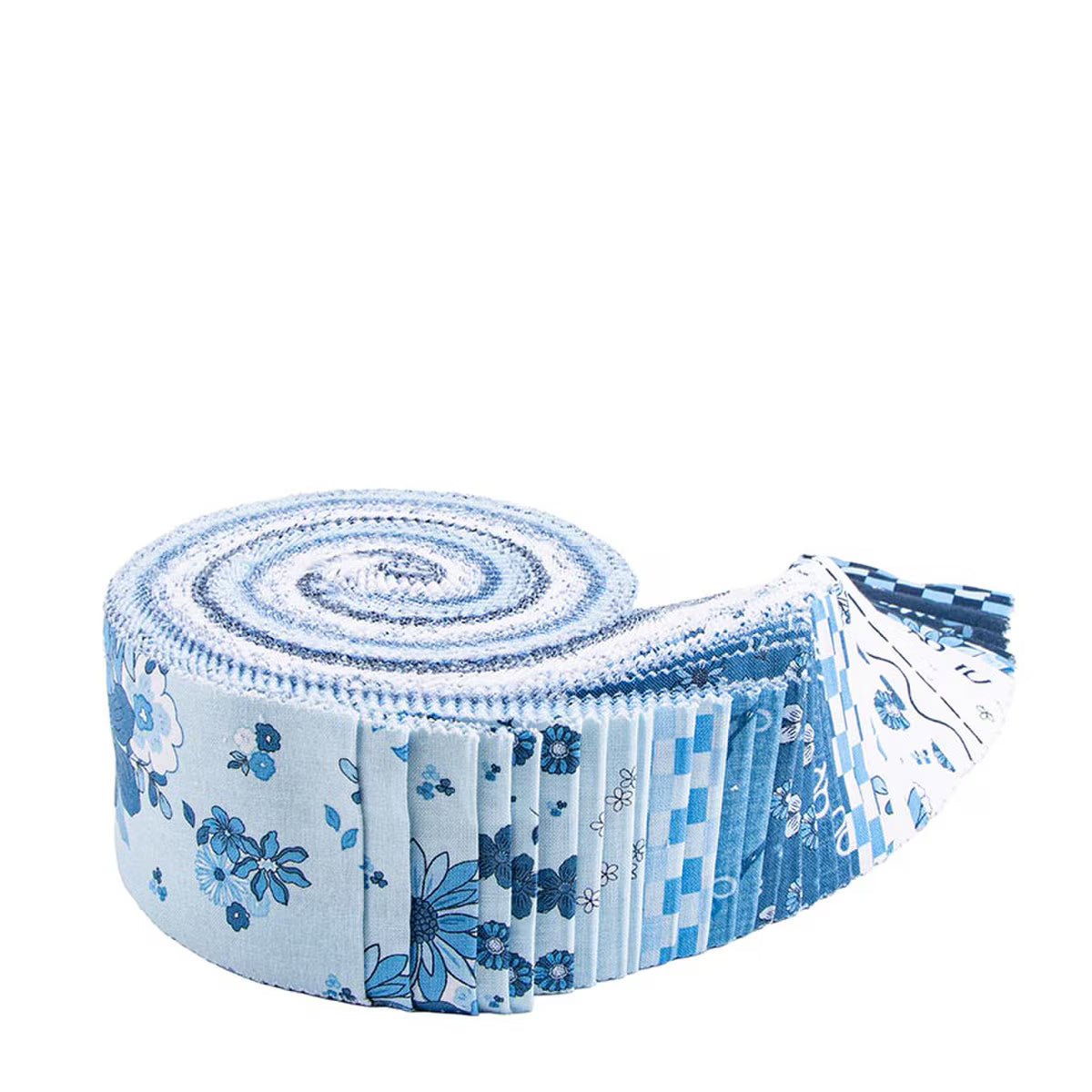 Blue Blooms and Threads Jelly Roll