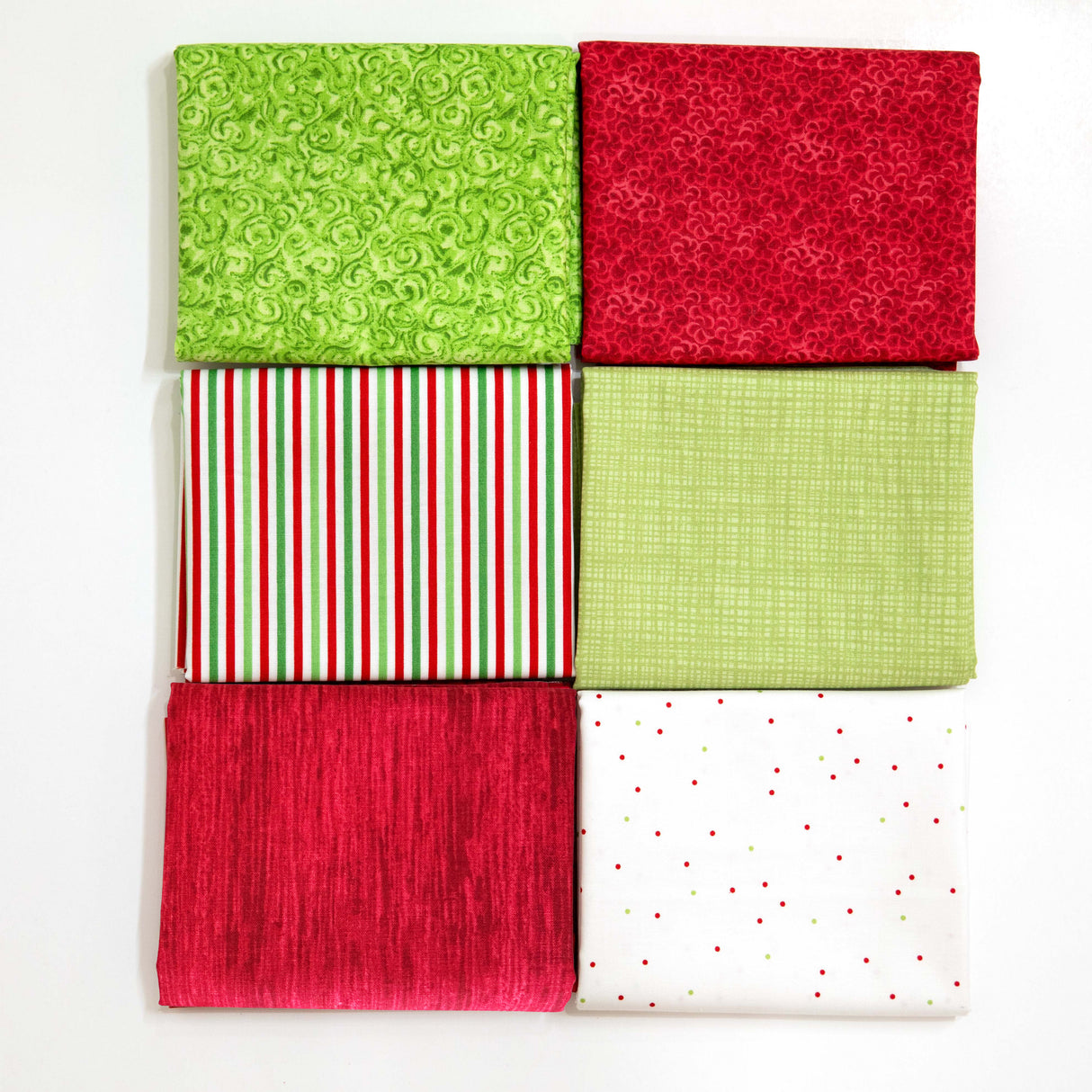 Christmas Blenders Lime Fat Quarter or Half Yard Curated Bundle