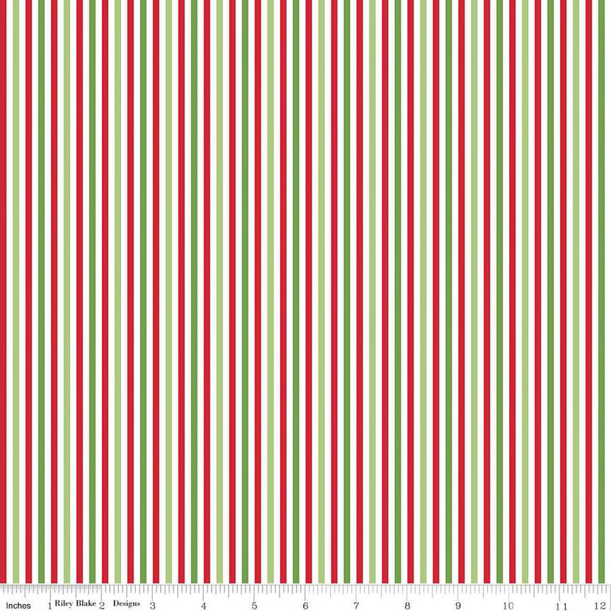 Christmas Stripe Fabric 1/8" spacing