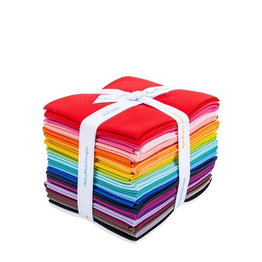 Confetti Cotton Riley Rainbow Fat Quarter Bundle 24 pieces by Riley Blake Designs FQ-RIL120-24