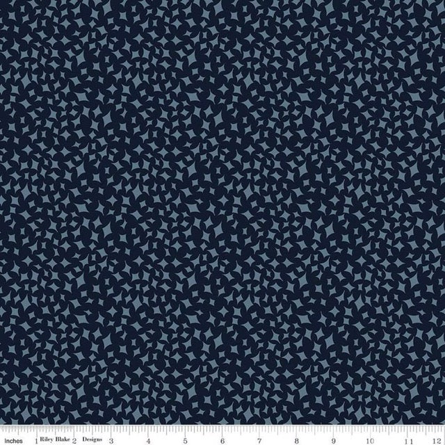 Curated Blooms On point Midnight Fabric by the Yard