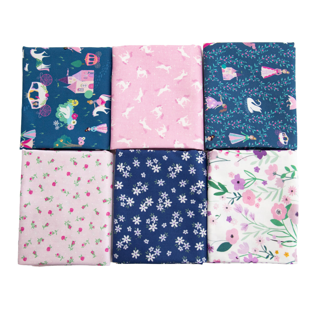 Princess Fabric Dear Stella Enchanted Curated 6 piece Fabric Bundle