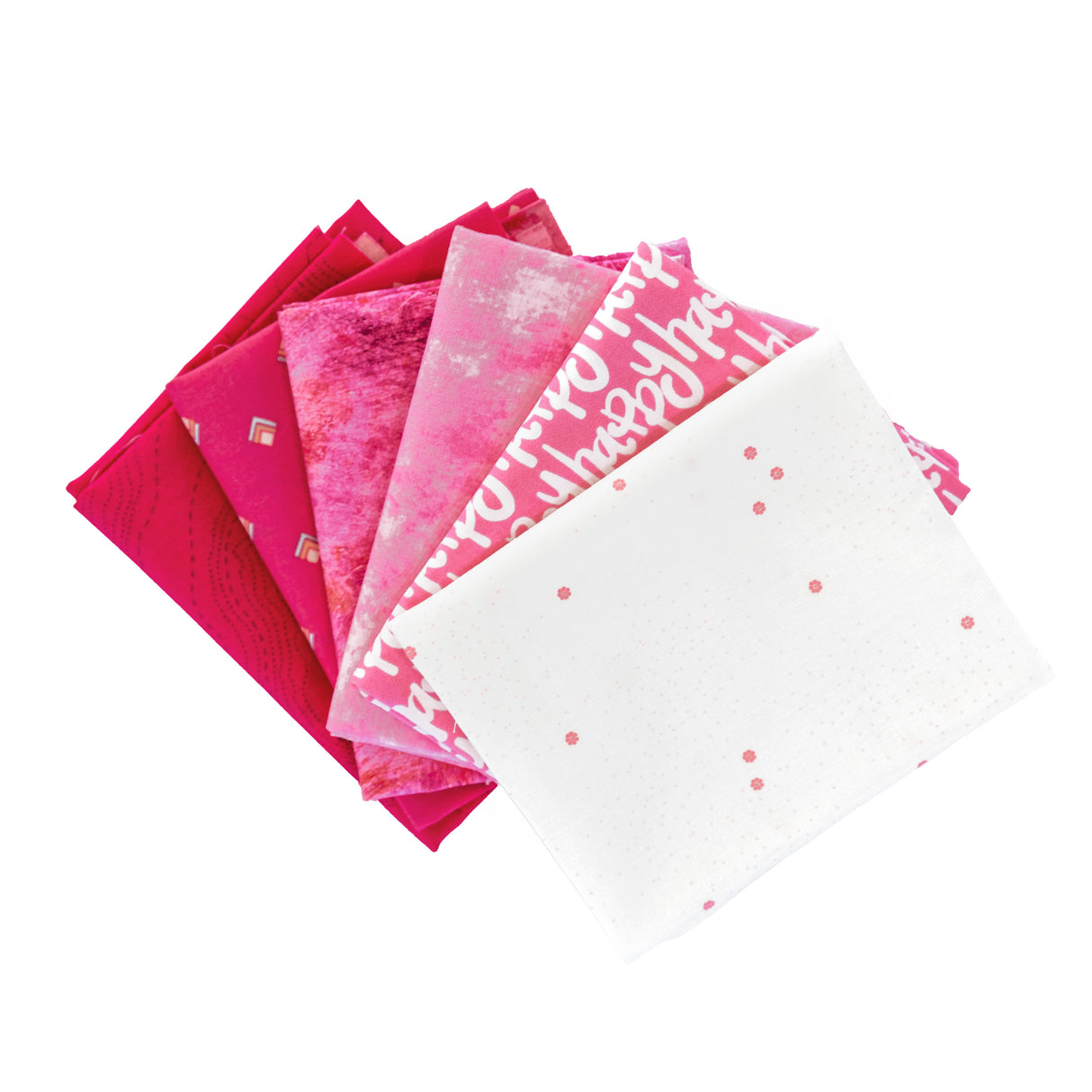 6 Pinks Curated Fat Quarter Bundle - 6 fat quarter pack