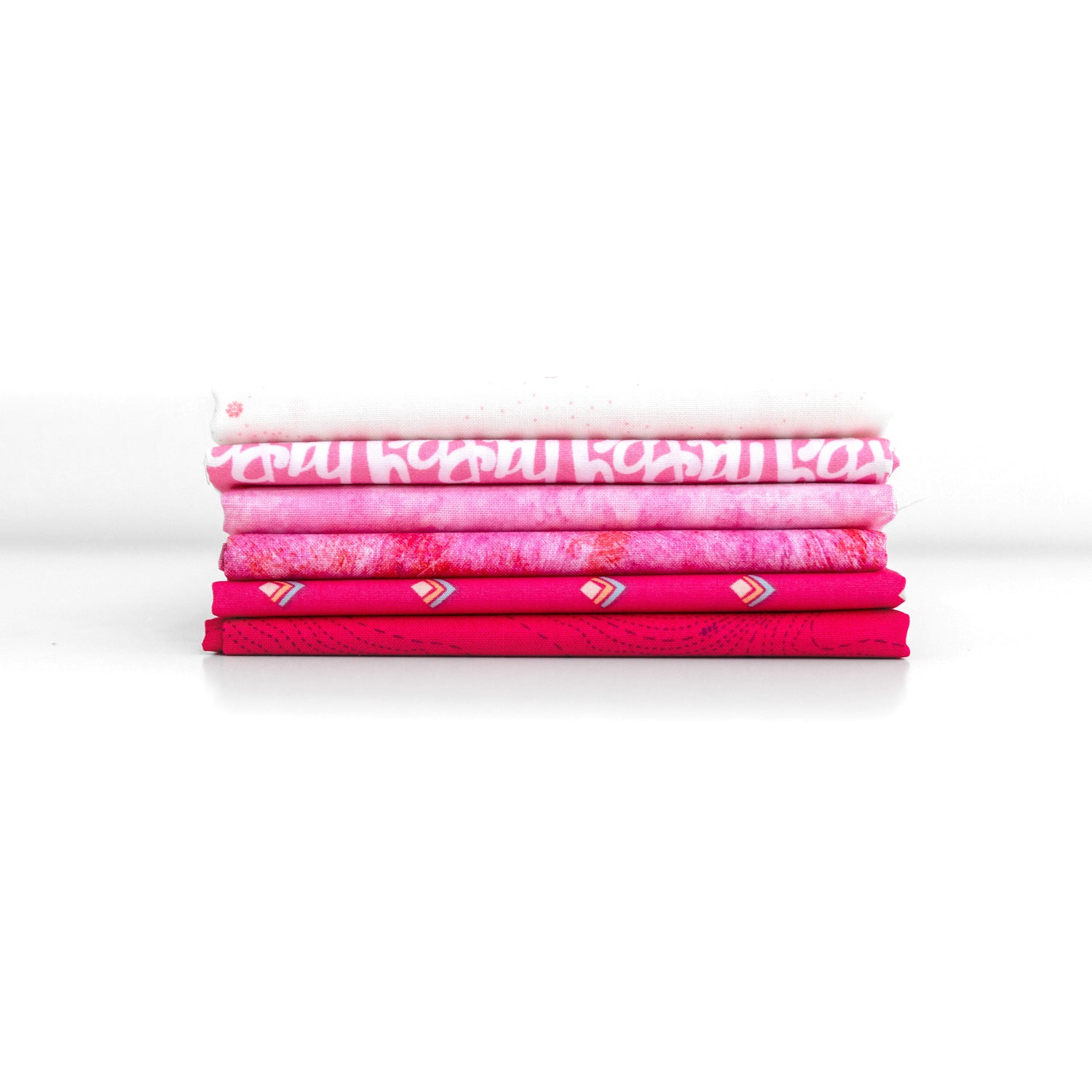 6 Pinks Curated Fat Quarter Bundle - 6 fat quarter pack