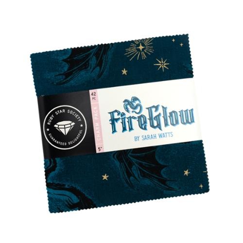 Fireglow Charm Pack 5 inch precut quilt fabric by Sarah Watts for Ruby Star Society Moda