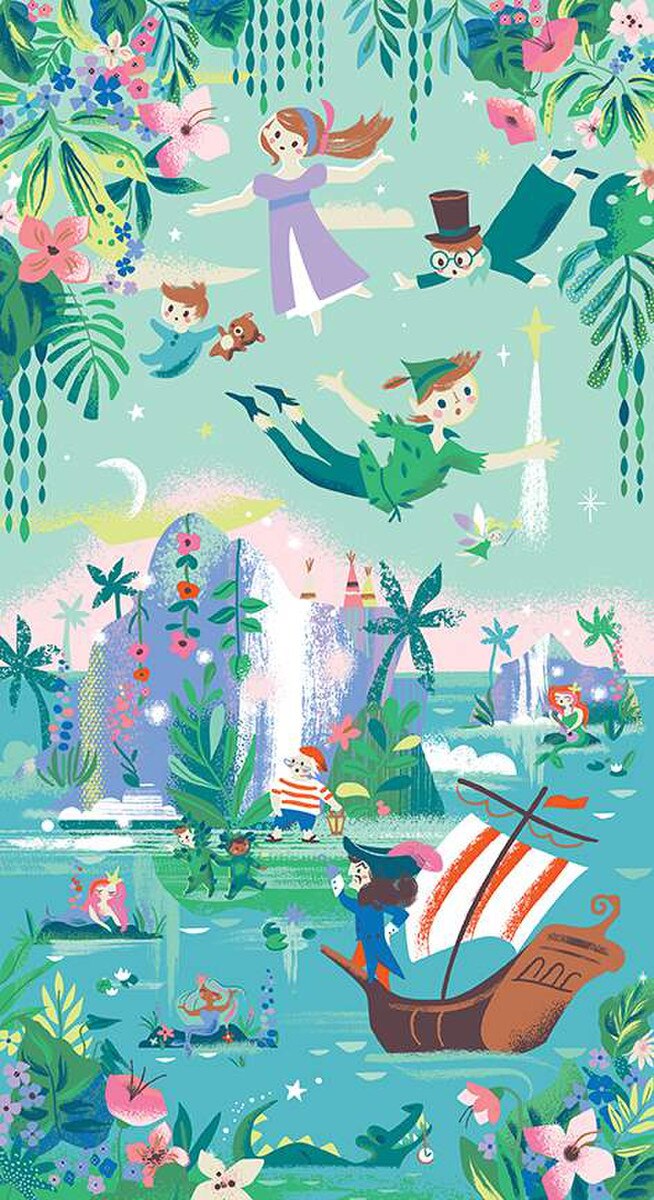 Forever Neverland Peter Pan Quilt Panel by Riley Blake