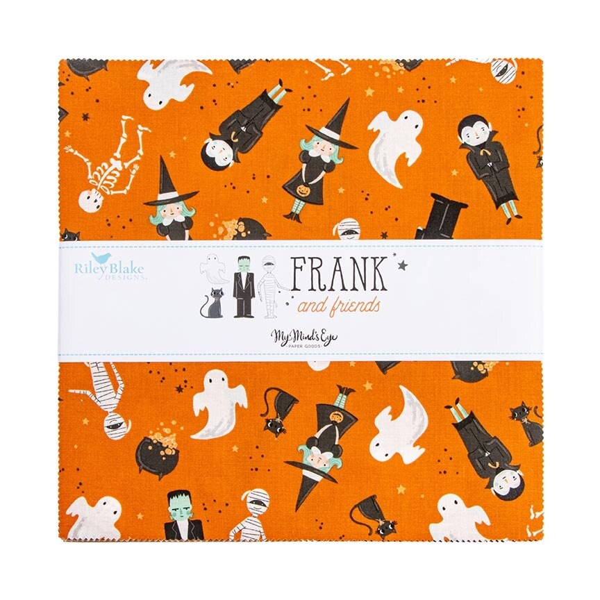 Frank and Friends 10 Inch Stacker precut quilt fabric by My Mind's Eye for Riley Blake Designs