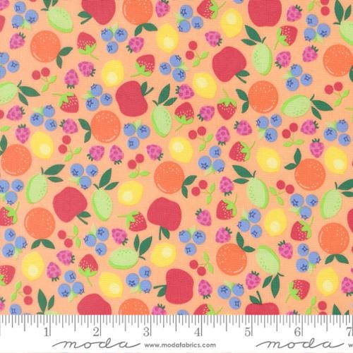Fruit Salad Cantaloupe fabric by Corey Yoder for Moda Fabrics by the yard 29242 15 novelty fruit print peach