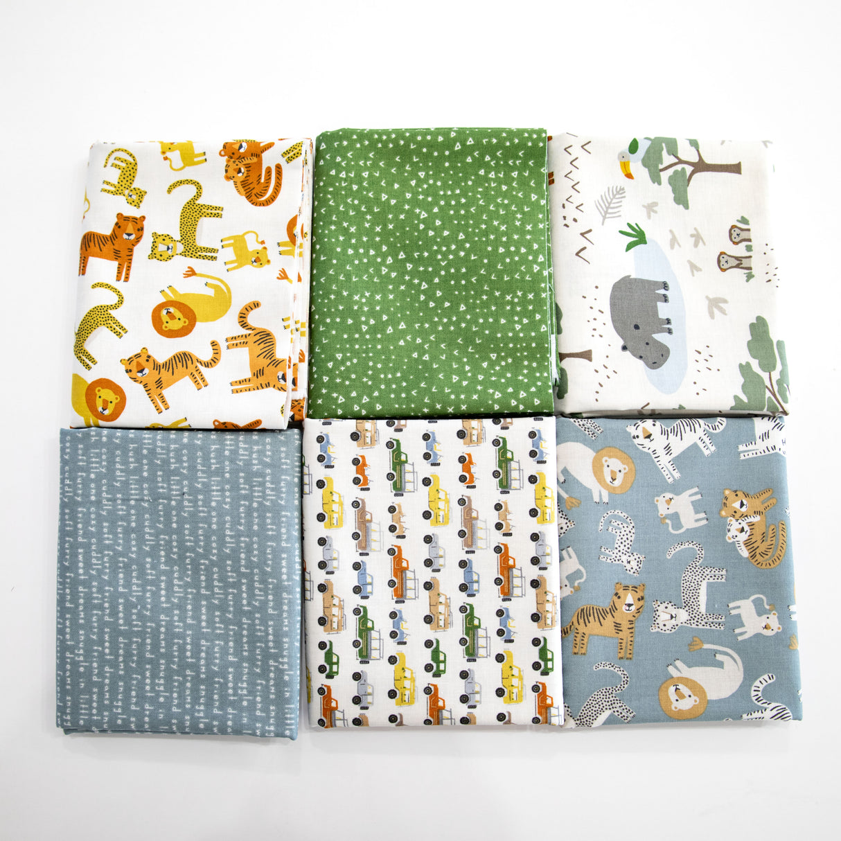 Leo and Savannah Safari Themed Curated 6 piece Fabric Bundle