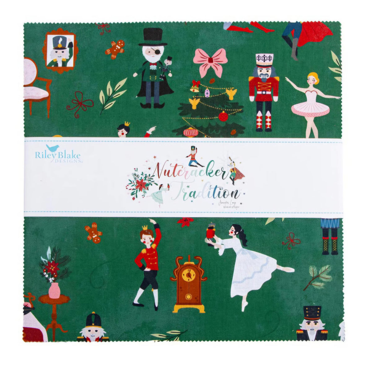 Nutcracker Tradition 10" Squares by jennifer Long for Riley Blake