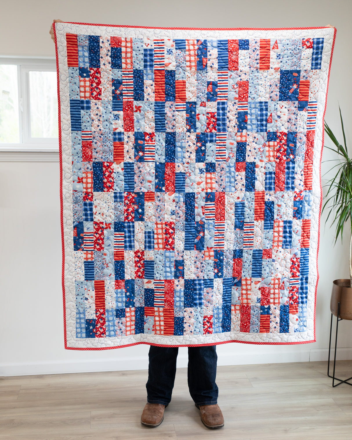 Firecracker Over and Under Quilt Kit - Patriotic Quilt Kit