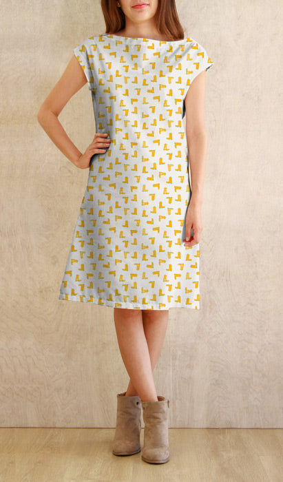 Puddle Stomp Yellow Rainboots fabric by the yard from Art Gallery Fabrics