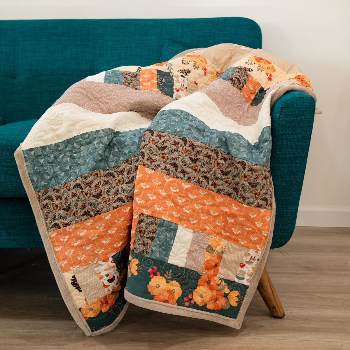 Secret Garden Precut Quilt Kit - Bricks and Beams