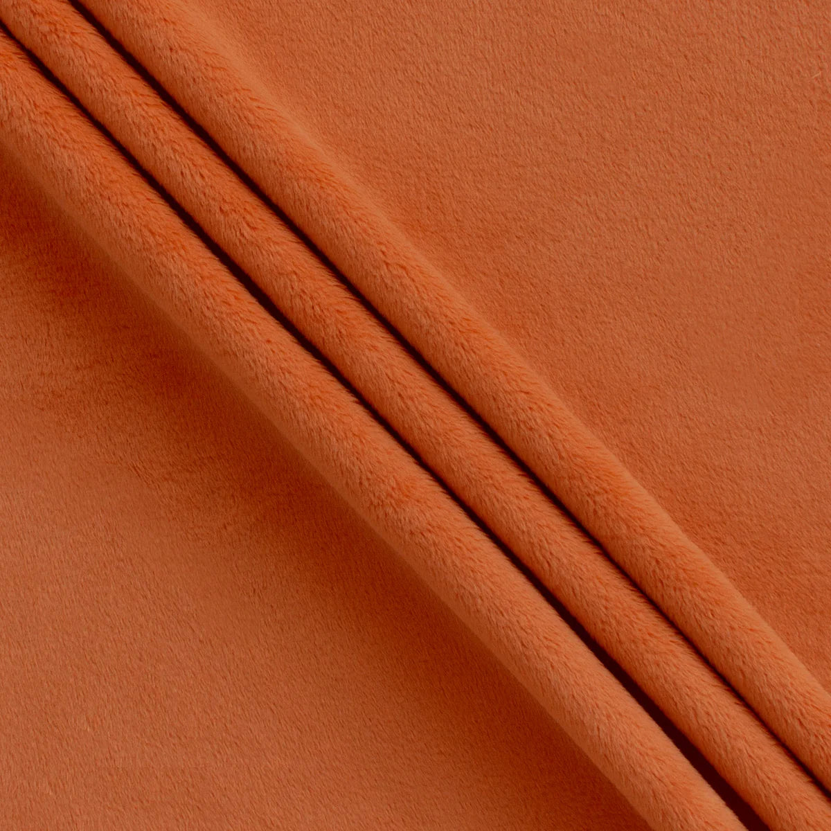 1 Yard Solid Minky - Rust Orange - 60" Wide