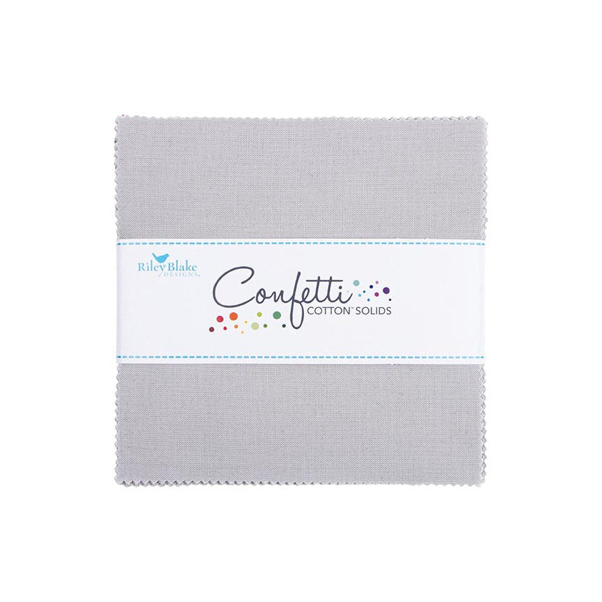 Silver Solid Gray 5 inch square pack Riley Blake