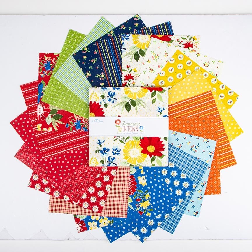 Summer's in Town 10 inch Stacker 42 piece bundle Sandy Gervais Riley Blake Designs