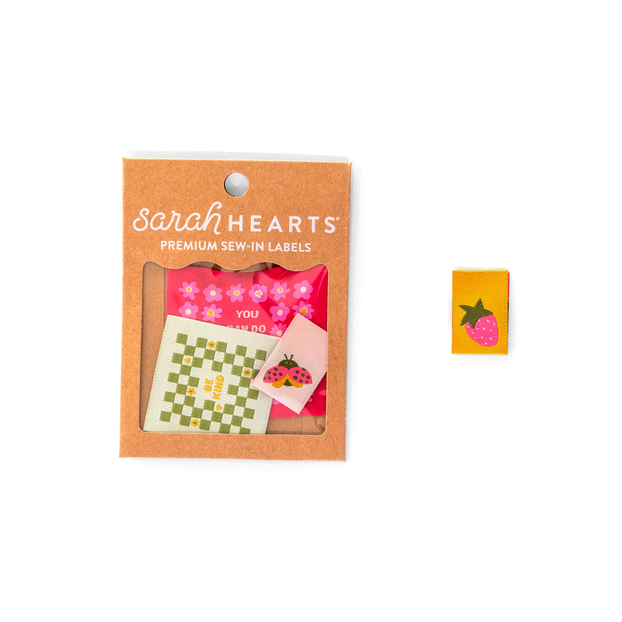 Joyful June affirmations Collection Sew In Labels - Sarah Hearts Variety Pack #115