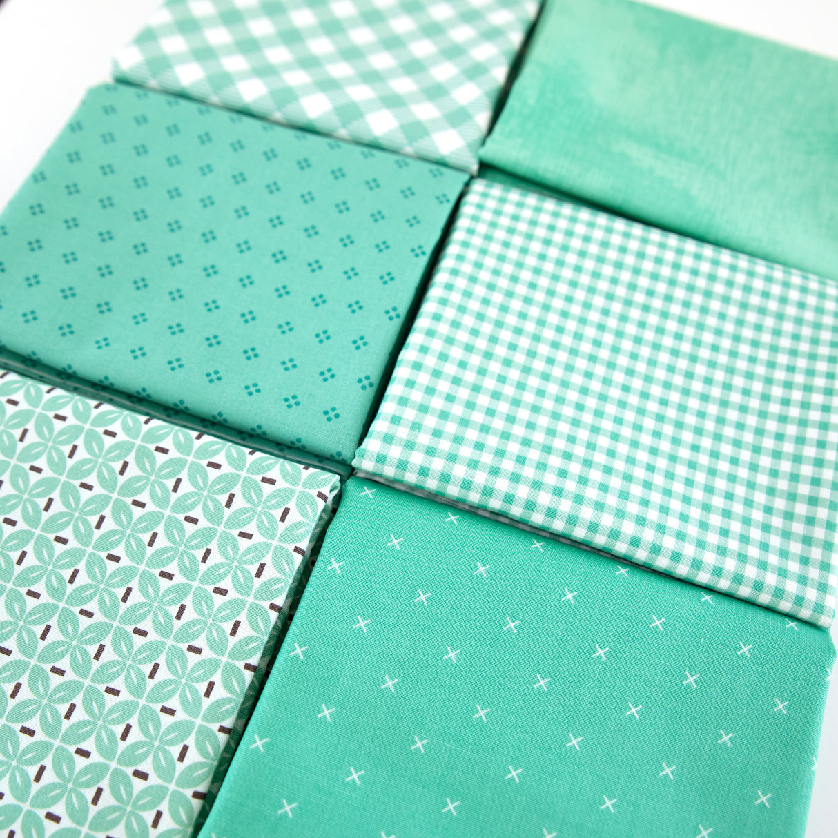 Turquoise Curated Fabric Bundle Fat Quarters or Half Yards