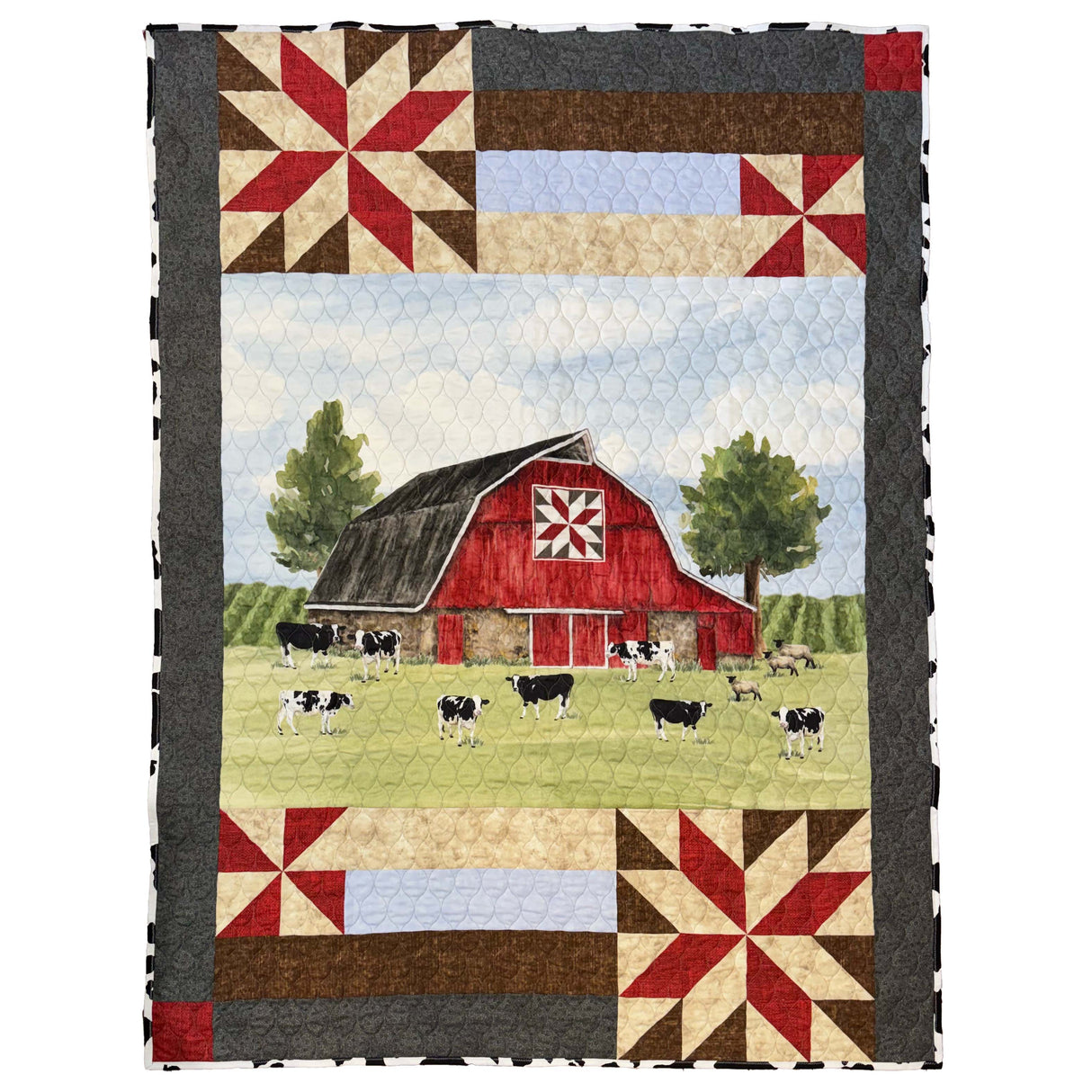 Old Red Barn Panel and Precut Quilt Kit