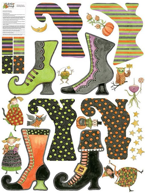 Witch Boot Felt Panel - Halloween Stockings