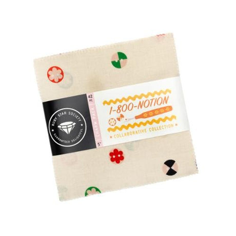 1 800 Notion Charm Pack 5 inch squares 42 pieces by Ruby Star Society RS5207PP sewing notions Made in Japan