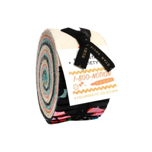 1 800 Notion Jelly Roll 2.5 inch strips 40 pieces by Ruby Star Society RS5207JR sewing notions Made in Japan