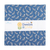 Denim & Daisy 10 inch Stacker 10-18130-42 by Lori Holt for Riley Blake Designs – 42 precut layer cake squares bundle