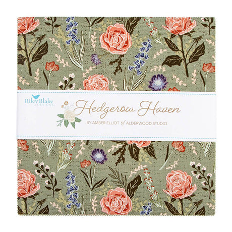 Hedgerow Haven 10 inch Stacker 10-18180-42 by Amber Elliot for Riley Blake Designs – 42 precut layer cake squares bundle
