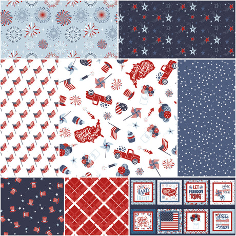Stars and Stripes forever 5" Square Charm Pack