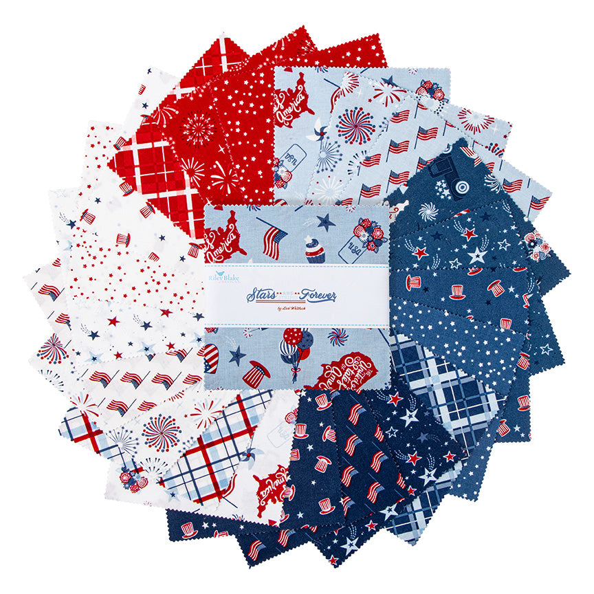 Stars and Stripes forever 5" Square Charm Pack