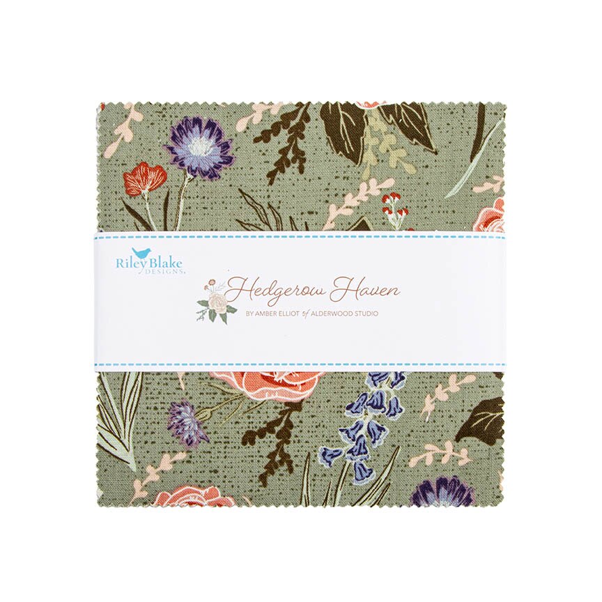 Hedgerow Haven 5 inch Stacker 5-18180-42 by Amber Elliot for Riley Blake Designs – 42 precut charm squares bundle