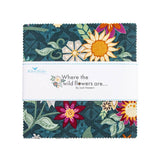 Where the Wild Flowers Are 5 inch Stacker 5-18250-42 by Judi Madsen for Riley Blake Designs – 42 precut charm squares bundle