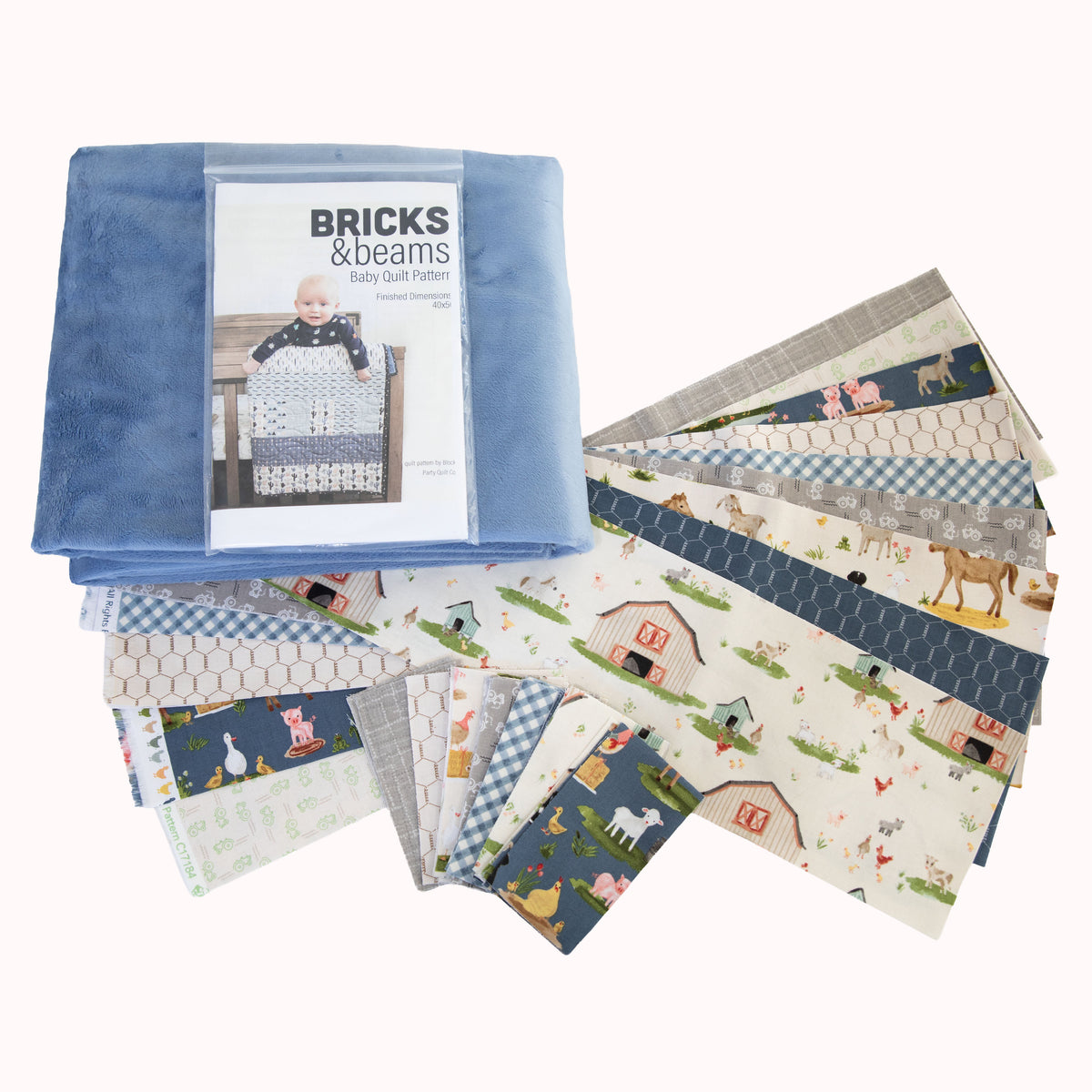 Little Farm Precut Quilt Kit - Bricks and Beams