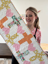 Spring Floral Crosses Table Runner Precut Quilt Kit