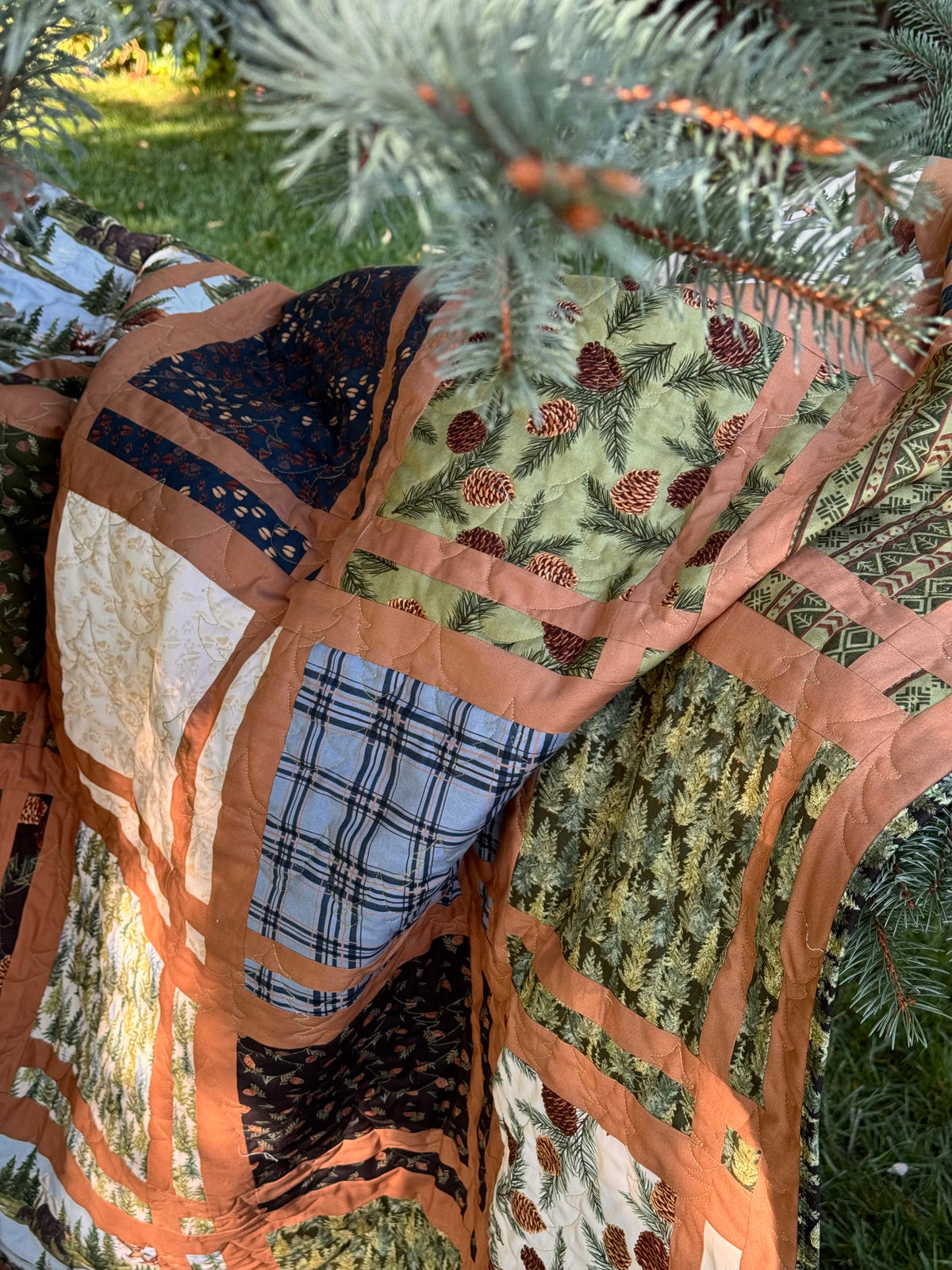 Northwoods Lodge Plaidy Cakes Standard Quilt Kit