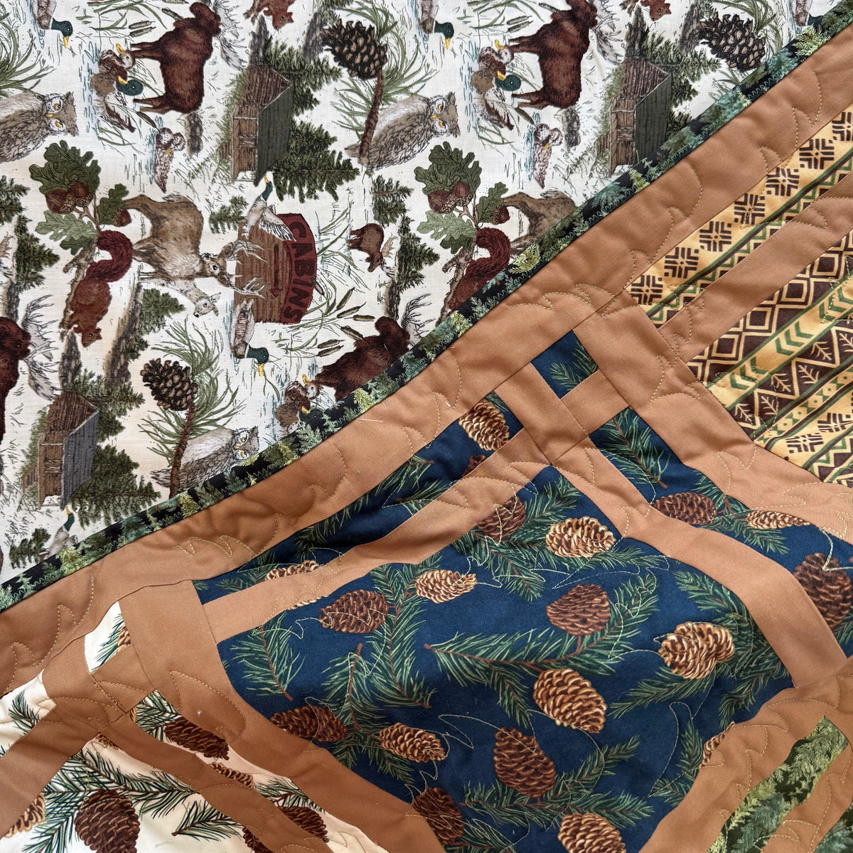 Northwoods Lodge Plaidy Cakes Standard Quilt Kit